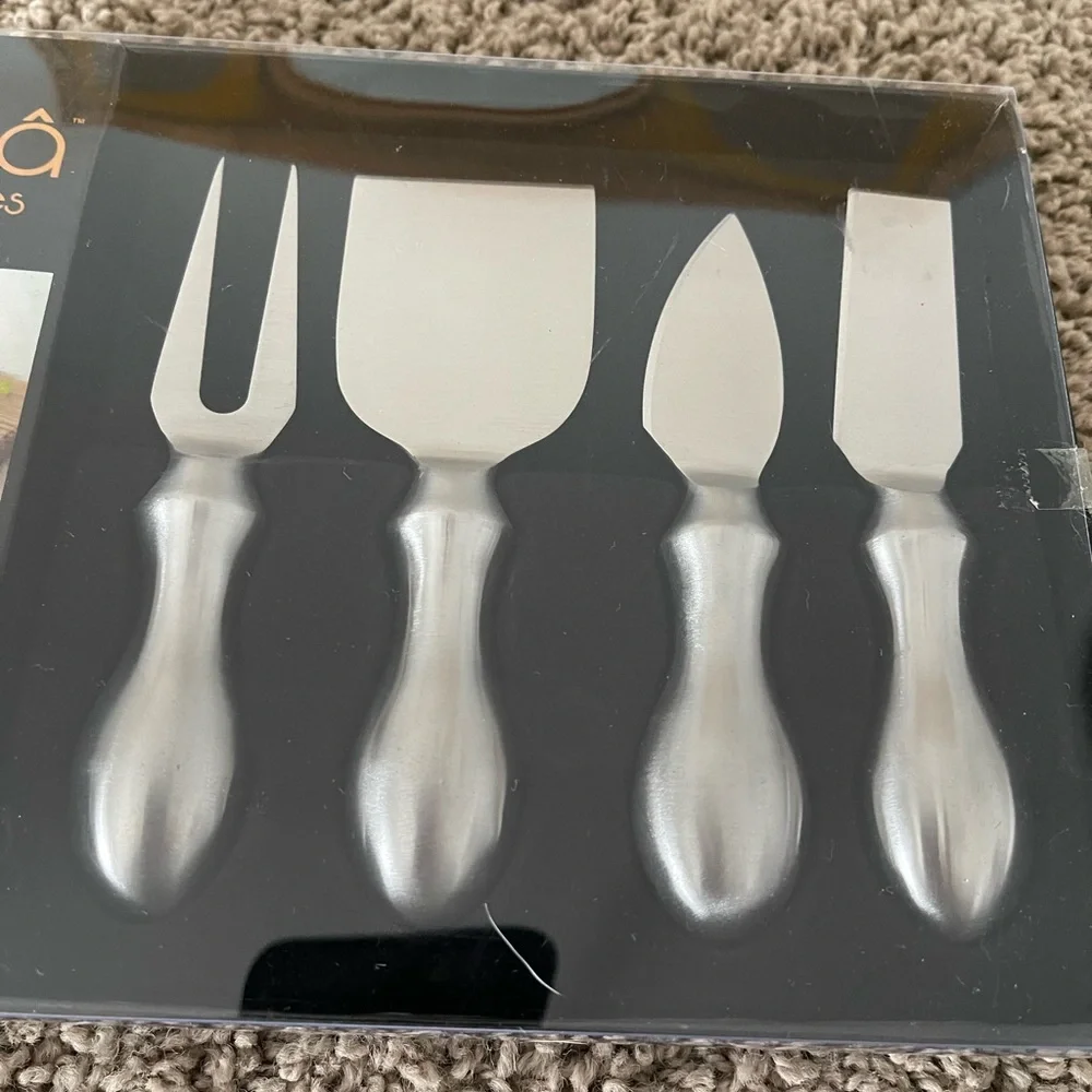Gourmet cheese knives stainless steel NEW in box culinary kitchen‎ home utensil